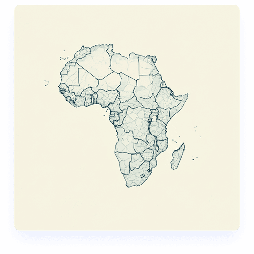 Africa map showing IOBOTECH coverage